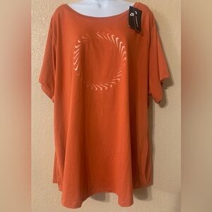 NIKE Women's Sz 3XL Orange Sportswear T-Shirt Short Sleeve DJ2750 812